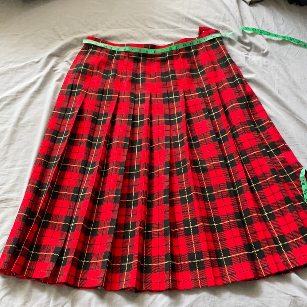 Pendleton wool skirt authentic Wallace Tartan size 20w red